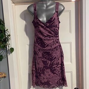 Wrapper Purple Floral Mini Dress